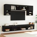 vidaXL TV skrinky s LED svetlami 2 ks čierne 100x30x30 cm