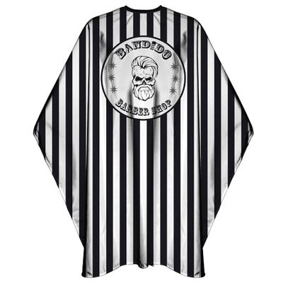 Pruhovaná pláštenka BANDIDO Star barber cape
