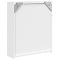 vidaXL Kúpeľňová zrkadlová skrinka s LED svetlom biela 45x13x52 cm