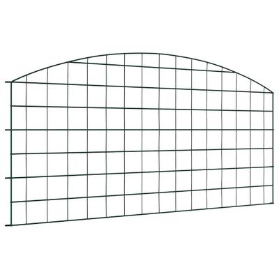 vidaXL Sada plotu pre rybník 5 ks 100 x 50 cm Oceľ Zelená