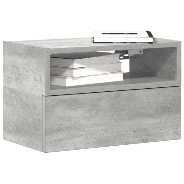 vidaXL Nástenné nočné stolíky 2 ks betónovosivé 45x26x28,5 cm