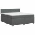 vidaXL Posteľ boxspring s matracom Tmavosivá 140 x 200 cm Látka