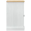 vidaXL HiFi skrinka Biela 60 x 50 x 82 cm Masívne borovicové drevo