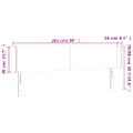 vidaXL Čelo postele s LED tmavozelené 203x16x78/88 cm zamat
