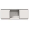 vidaXL TV skrinka biela 110,5x35x44 cm masívna borovica