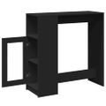 vidaXL Barový stôl s policami čierny 101x40x103,5 cm kompozitné drevo
