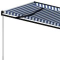vidaXL Ručne zaťahovacia markíza 500x350 cm modrá a biela