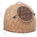 vidaXL Prepravka pre mačku 60x45x45 cm prírodná vŕba