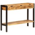 vidaXL Príborník z mangového dreva s 3 zásuvkami 110x35x75 cm