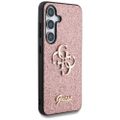 Puzdro Guess HC Fixed Glitter Big 4G pre Samsung Galaxy S25 ružové