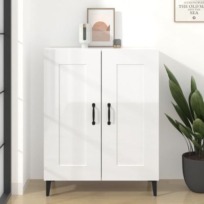 vidaXL Komoda lesklá biela 69,5x34x90 cm spracované drevo