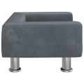 vidaXL Detská pohovka tmavosivá 50x40x26,5 cm zamat