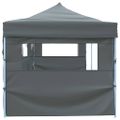 vidaXL Skladací párty stan s 5 bočnými stenami 870x291x315 cm antracitový