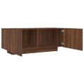 vidaXL TV skrinka hnedý dub 100x35x40 cm spracované drevo