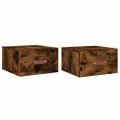 vidaXL Nástenné nočné stolíky 2 ks dymový dub 35x35x20 cm