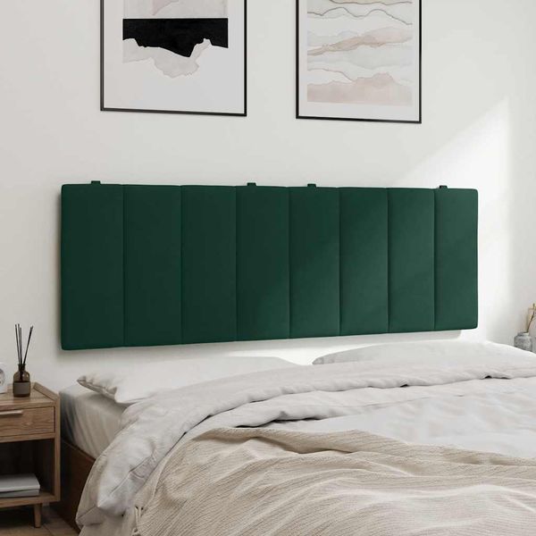 vidaXL Vankúš na čelo postele Hanko tmavozelený 120 cm zamat
