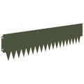 vidaXL Obrubník trávnika 10 ks 103 x 25 cm Oceľ Olivovo zelená