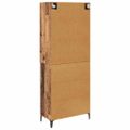 vidaXL Highboard Staré drevo 69,5 x 34 x 180 cm Kompozitné drevo
