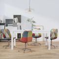 vidaXL Otočné jedálenské stoličky 4 ks patchwork látkové