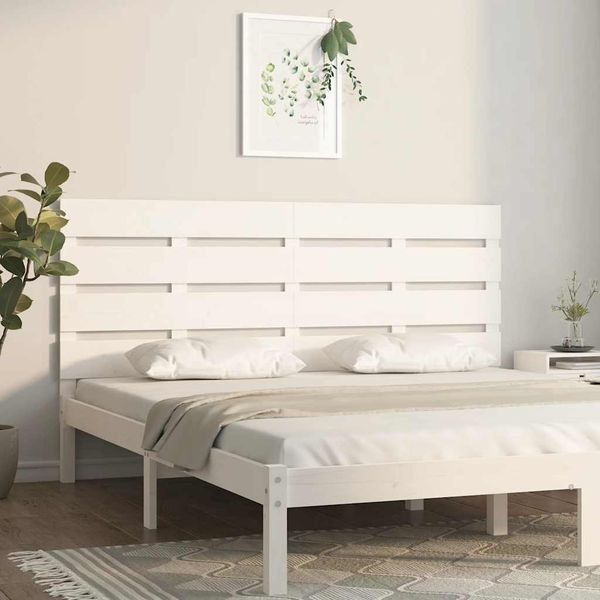 vidaXL Čelo postele biele 180x3x80 cm masívna borovica