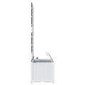 vidaXL Záhradný kvetináč 2 ks Biela 80 x 40 x 142 cm PP