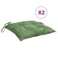 vidaXL Podložky na stoličku 2 ks vzor lístia 120x50x7 cm látka