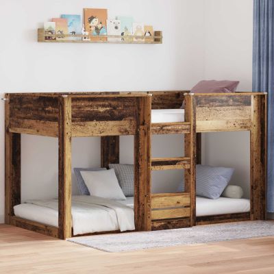 vidaXL Poschodová posteľ pre deti Staré drevo 75 x 190 cm