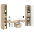 vidaXL Sada kúpeľňového nábytku 5 ks Dub sonoma 33 x 34,5 x 160 cm