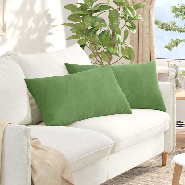 vidaXL Vankúše na pohovku 2 pcs Svetlo zelená 80 x 40 cm