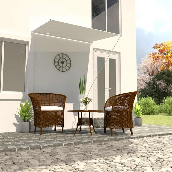 vidaXL Zaťahovacia markíza 150x150 cm krémová