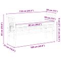 vidaXL Záhradná lavička 2 -Seater 110 x 38 x 65 cm Bambus Hnedá