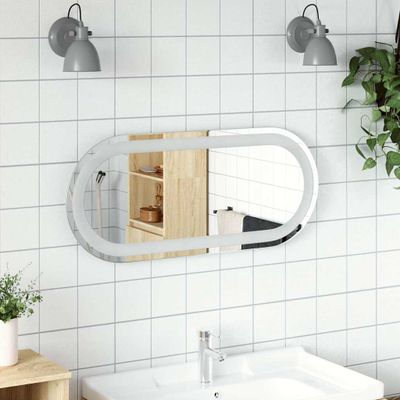 vidaXL LED kúpeľňové zrkadlo 70x30 cm oválne