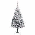 vidaXL Umelý vianočný stromček Biela 180 cm PVC a Oceľ a Plast