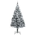 vidaXL Umelý vianočný stromček Biela 240 cm PVC a Oceľ a Plast