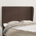 vidaXL Čelo postele so záhybmi hnedé 147x23x118/128 cm umelá koža