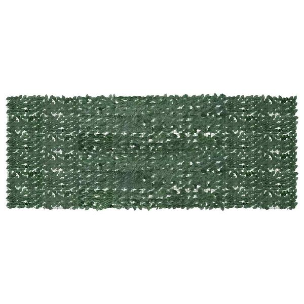 vidaXL Balkónová markíza s tmavozelenými listami 400x150 cm