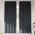 vidaXL Zatemňovacie závesy 2 ks Svetlosivá 140 x 260 cm Zamat