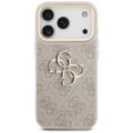 Guess 4G Big 4G Classic Logo Big Strap Metal Buttons case for iPhone 17 Pro pink