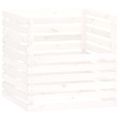vidaXL Kompostér biely 80x80x78 cm masívne borovicové drevo