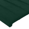 vidaXL Čelo postele s LED tmavozelené 147x16x118/128 cm zamat