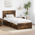 vidaXL Rám postele Dymová dub 100 x 200 cm Kompozitné drevo