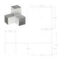 vidaXL Trámová spojka v tvare Y 101x101 mm pozinkovaný kov