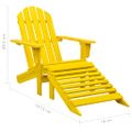 vidaXL Záhradná stolička Adirondack s otomanom jedľový masív žltá