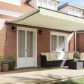 vidaXL Rám markízy Krémová 500 × 300 cm Polyester s PU povrchom