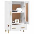 vidaXL Vysoká skrinka biela 70x31x115 cm spracované drevo