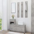 vidaXL Nábytok do chodby, betónový 100x25x76,5 cm, kompozitné drevo