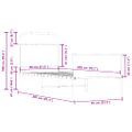 vidaXL Posteľný rám bez matraca 80x200 cm dub sonoma kompozitné drevo