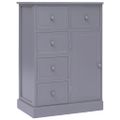 vidaXL Komoda s 10 zásuvkami sivá 113x30x79 cm drevená