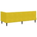 vidaXL Rohový rám postele s čelnou doskou Žltá 80 cm x 200 cm Zamat