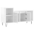 vidaXL TV skrinka lesklá biela 100x35x55 cm spracované drevo